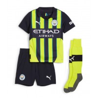 Manchester City Bernardo Silva #20 Auswärts Trikotsatz Kinder 2024-25 Kurzarm (+ Kurze Hosen)